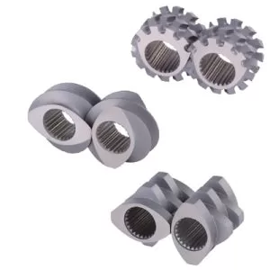 Twin screw extruder thread element